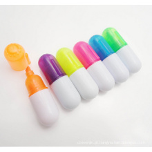 Promotional Mini Multi Color Pill Shaped Highlighter Marker Pen Permanent Marker (XL-2042)